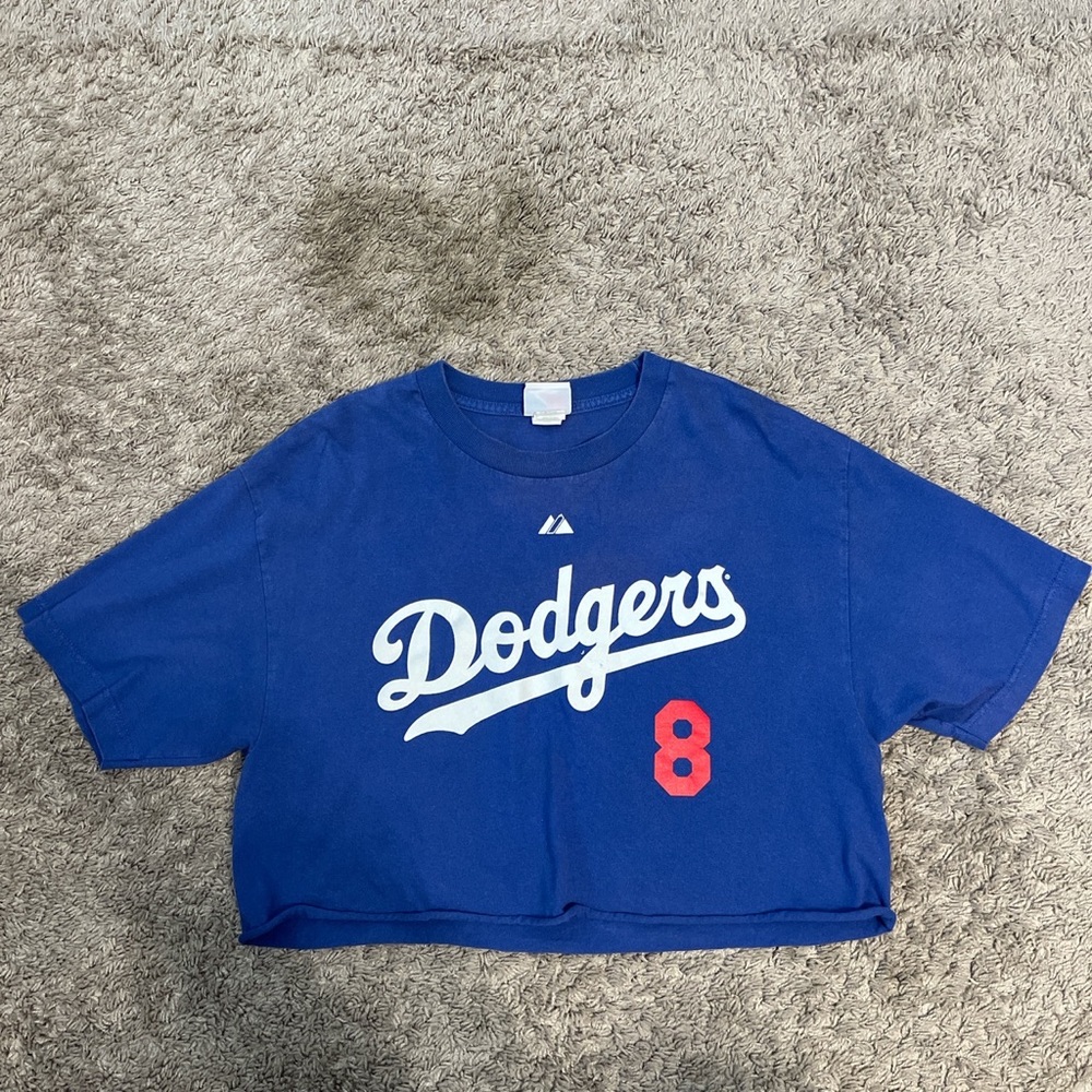 Dodgers Baseball Crop Top